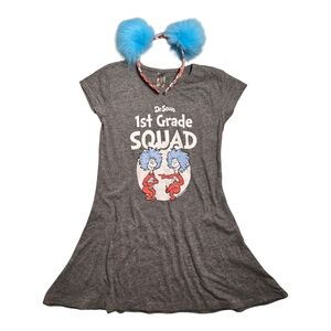 DR. SEUSS Dress & Headband 1st Grade Squad Thing 1 & Thing 2 Size 6